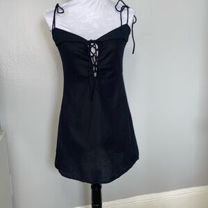 Motel Rocks cotton linen mini dress NWT